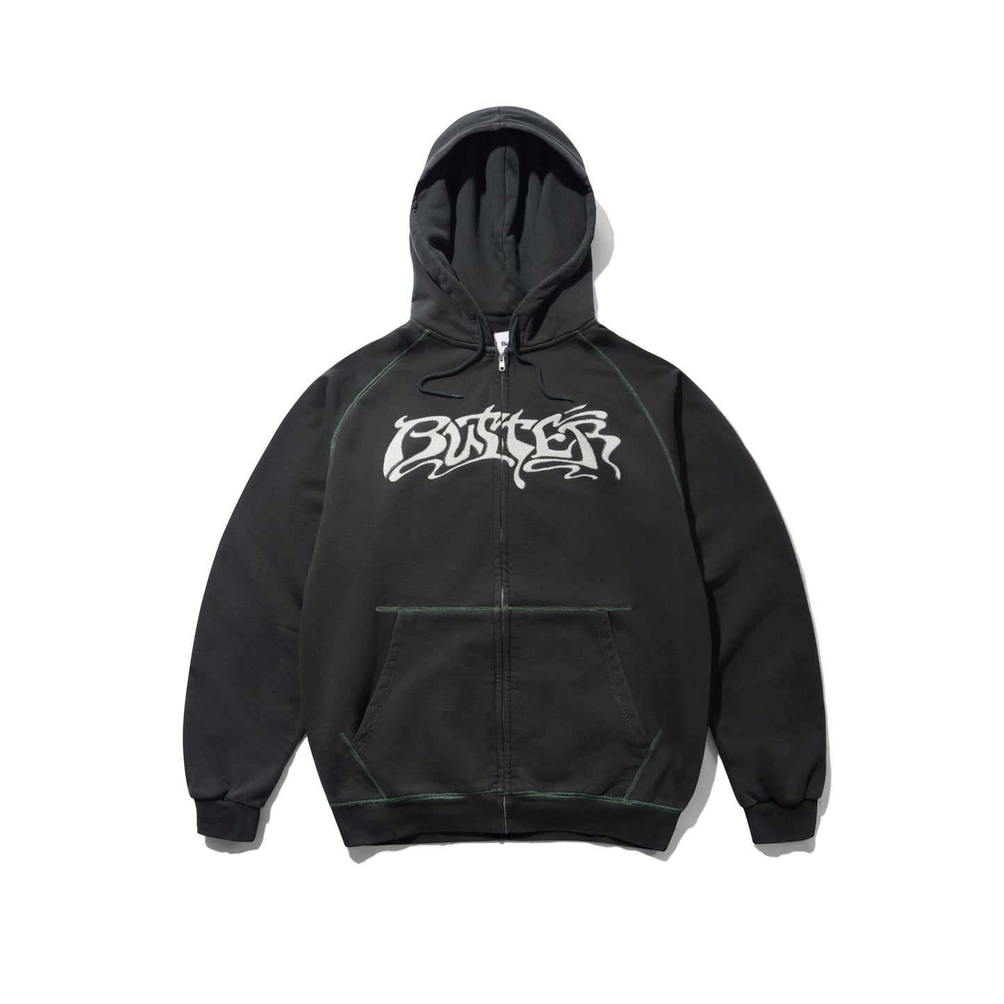 Butter Goods Drummer Zip-Thru Hoodie Washed Black