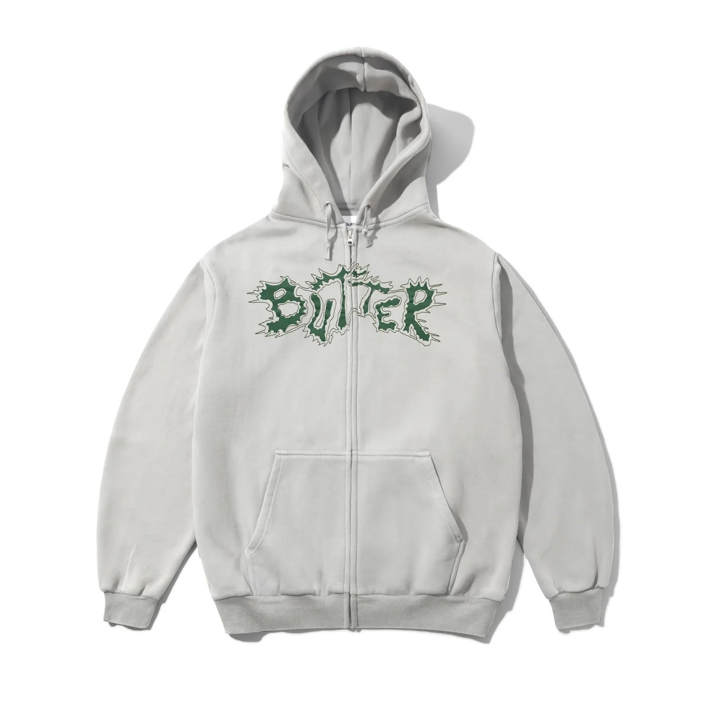 Butter Goods Eruption Zip-Thru Hoodie Grey