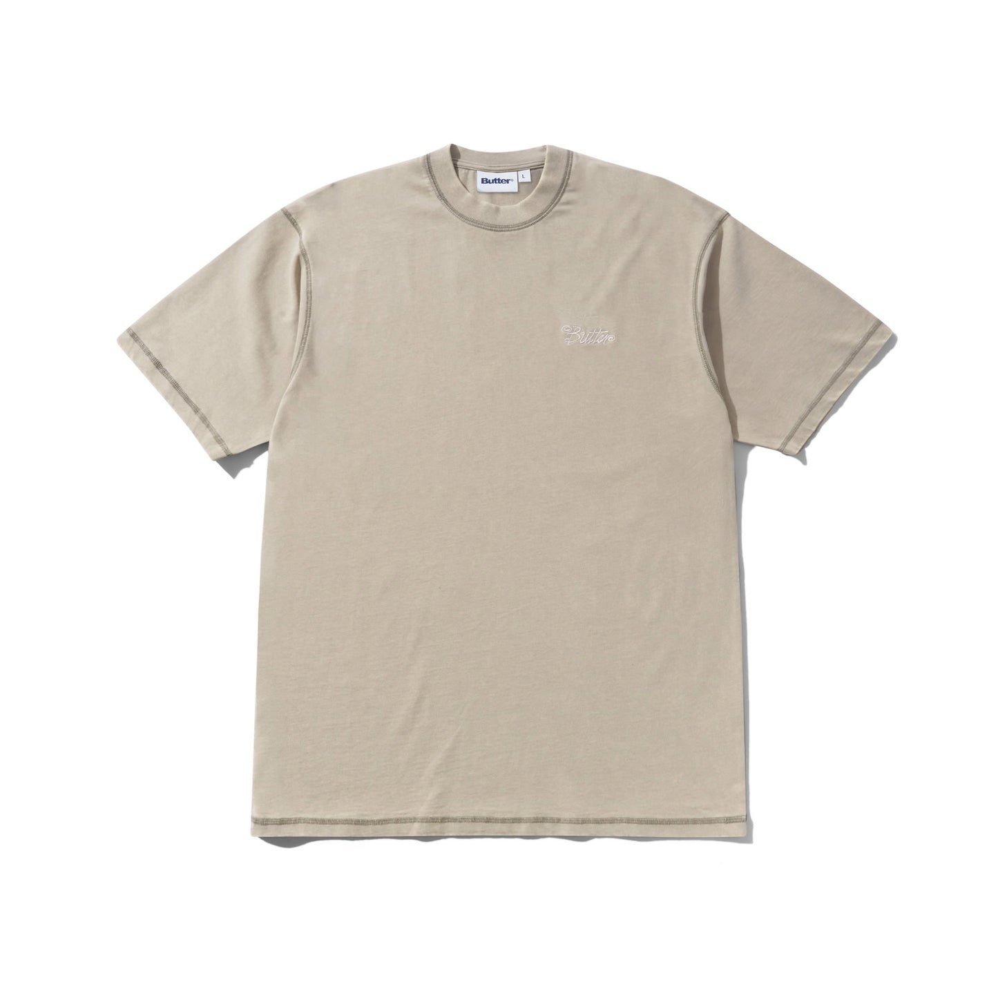 Butter Goods Jive Overlock Stitch T-Shirt Distressed Cove