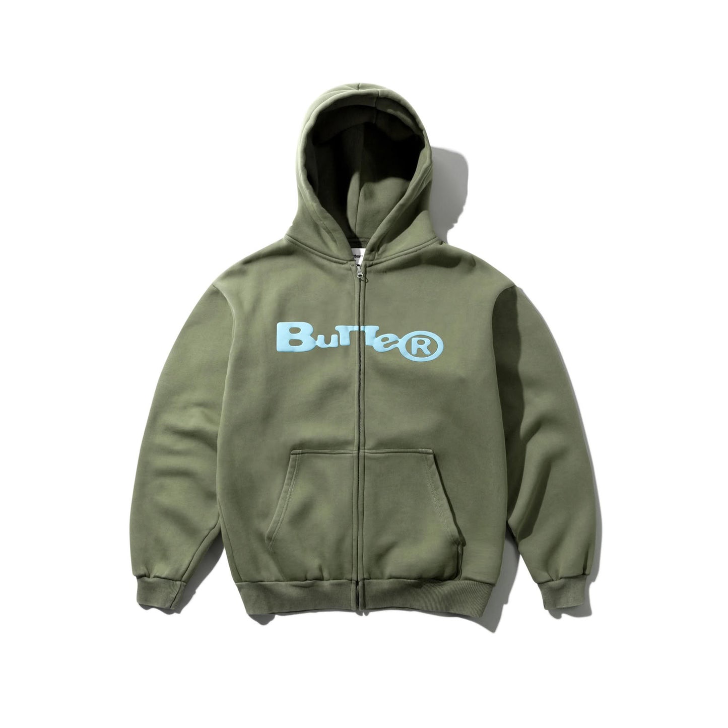 Butter Goods Registered Zip-Thru Hoodie Dull Army