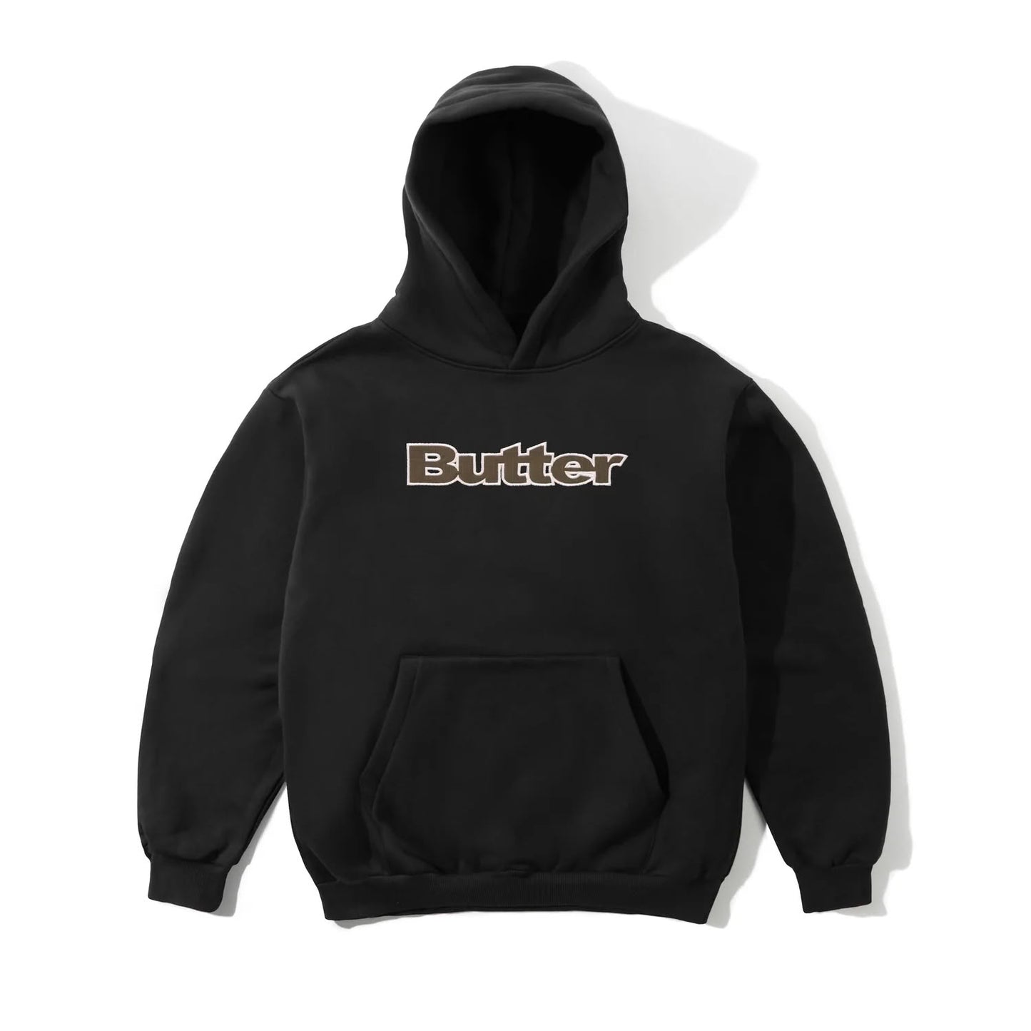 Butter Goods Ripstop Logo Applique Hoodie Black