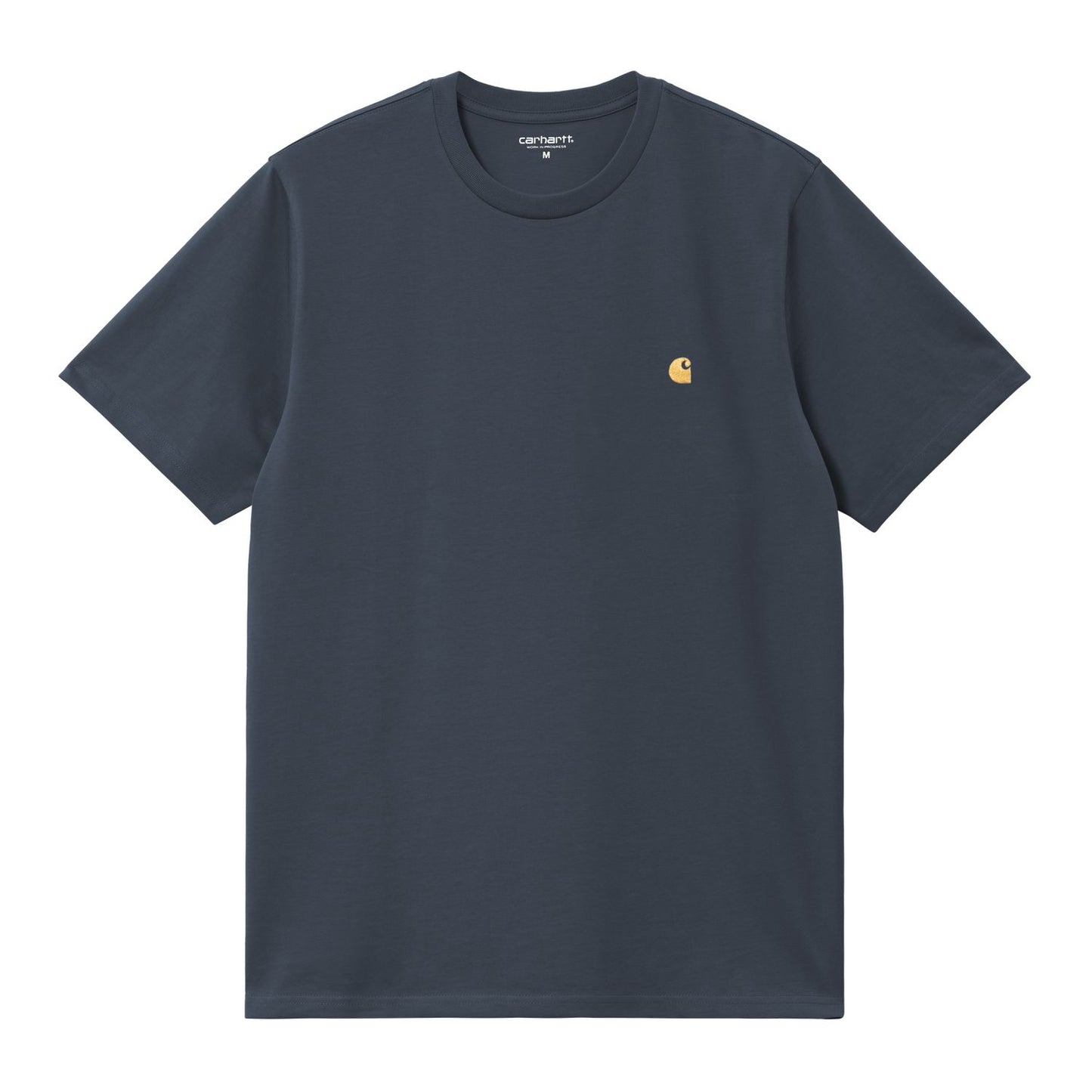 Carhartt WIP Chase T-Shirt Dusky Blue Gold