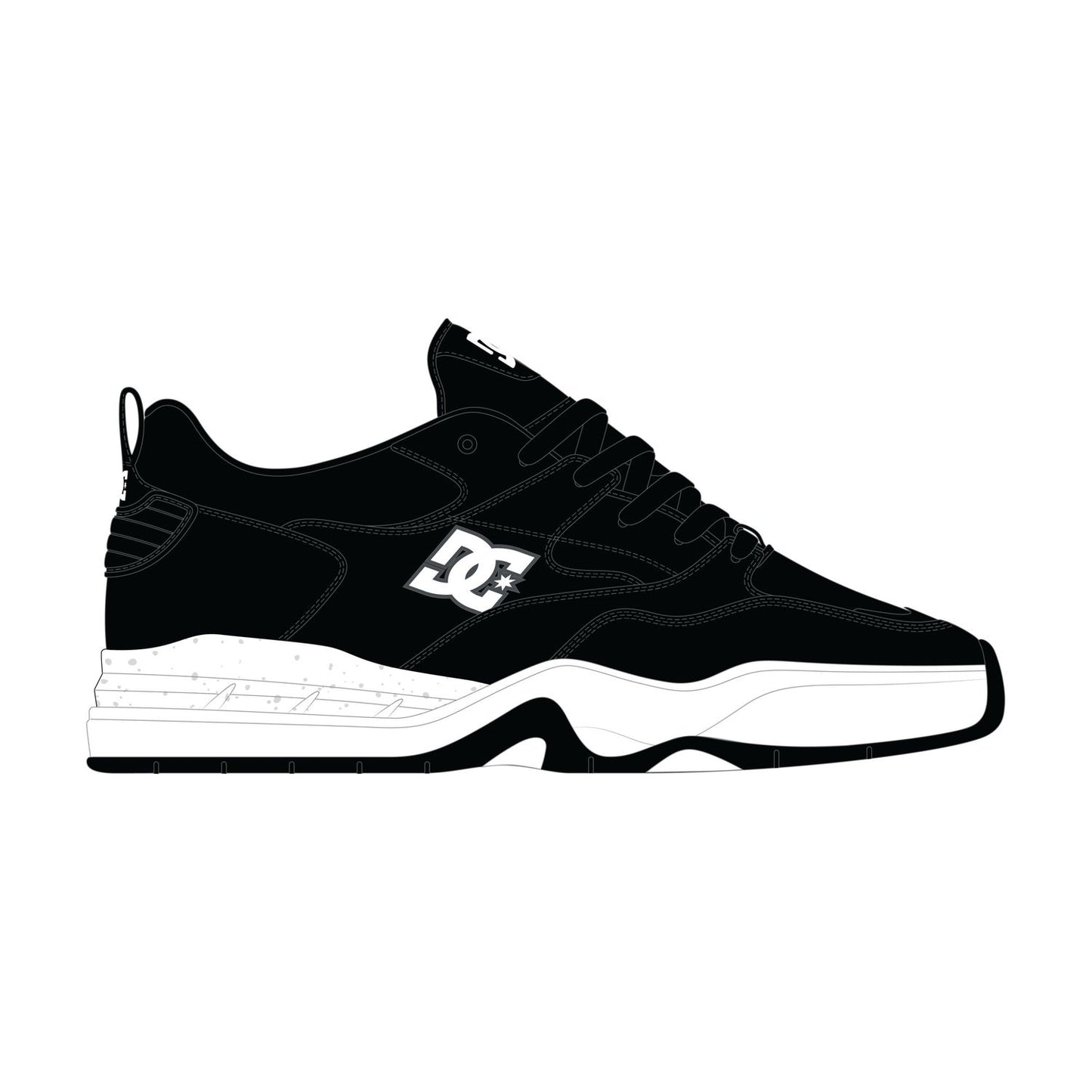 DC Ascend Shoes Black White