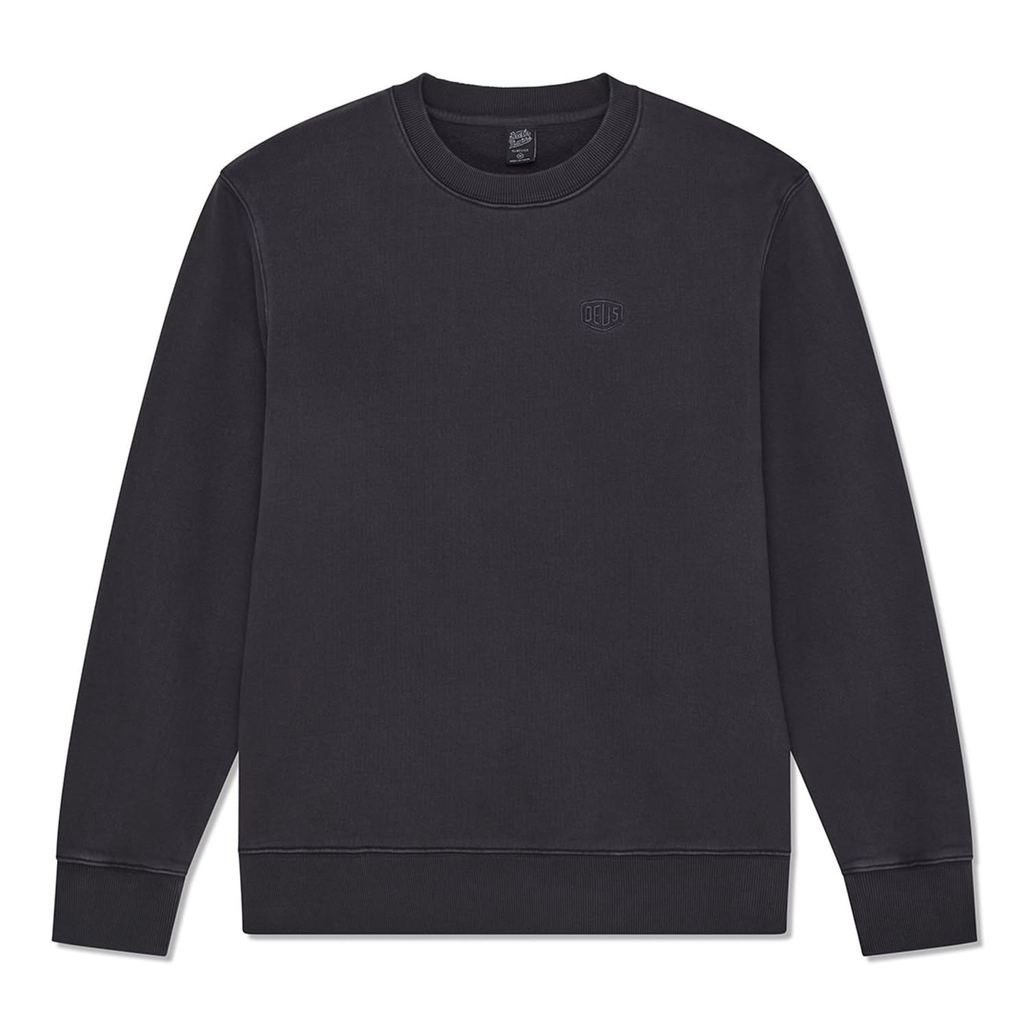 Deus Ex Machina Shield Garment Dyed Crew Black