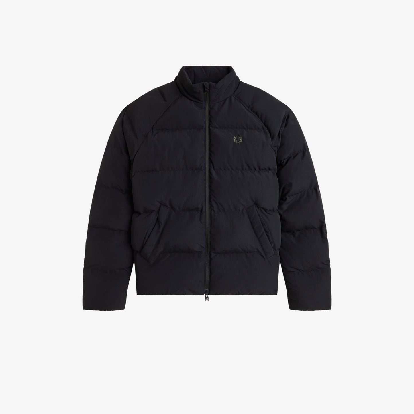 Fred Perry J1309 Raglan Sleeve Padded Jacket Black