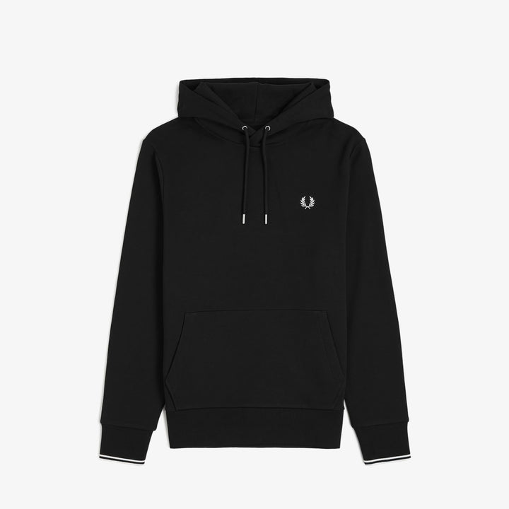 Fred Perry M2643 Tipped Hooded Sweatshirt Black