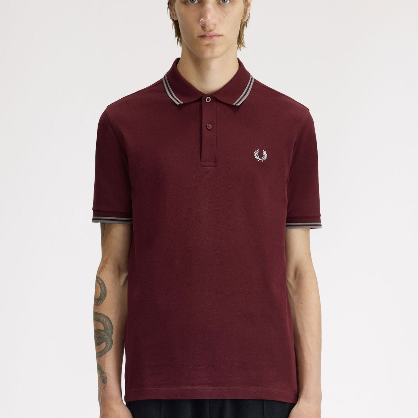Fred Perry M3600 Polo Oxblood Stockport Blue