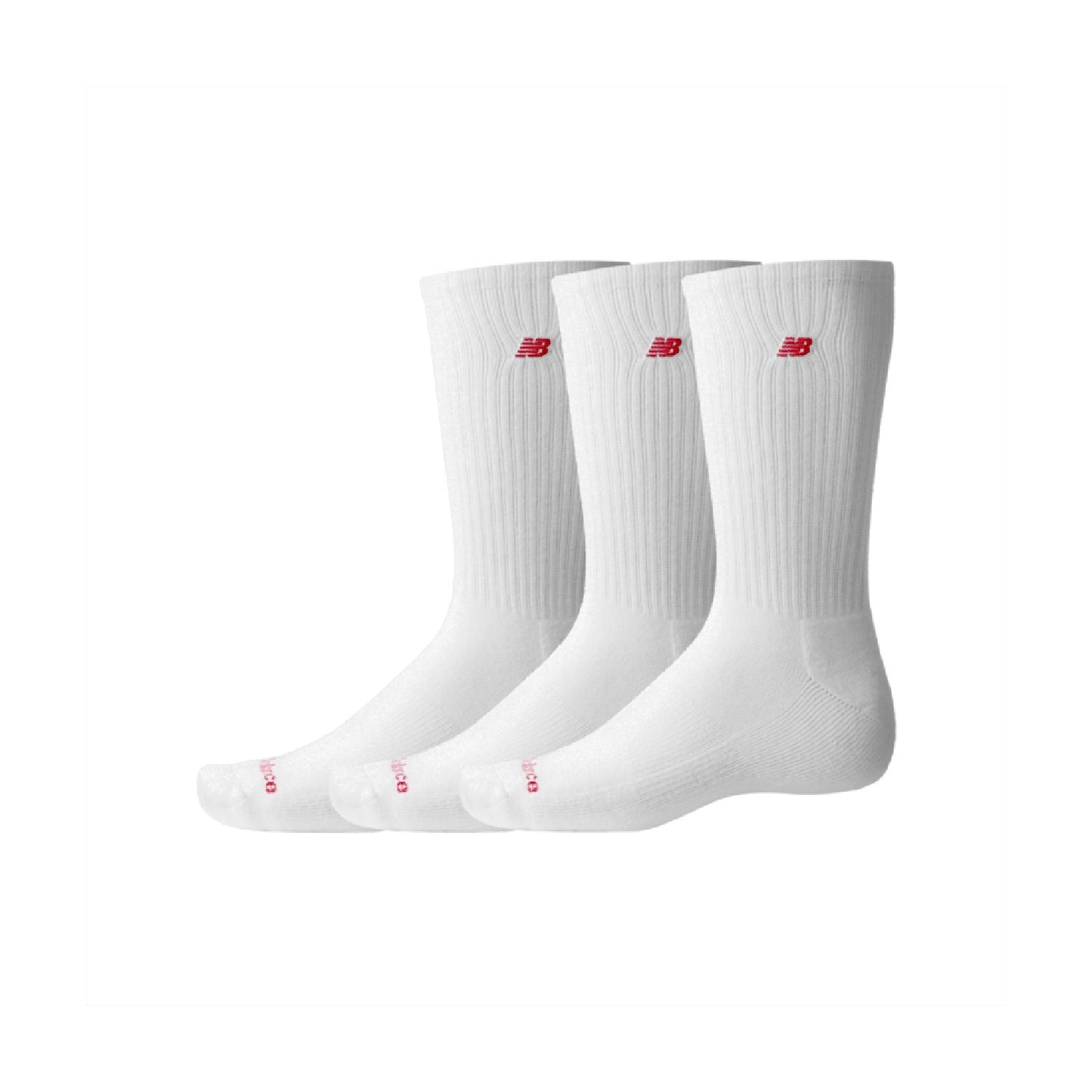New Balance Patch Logo Crew Socks White
