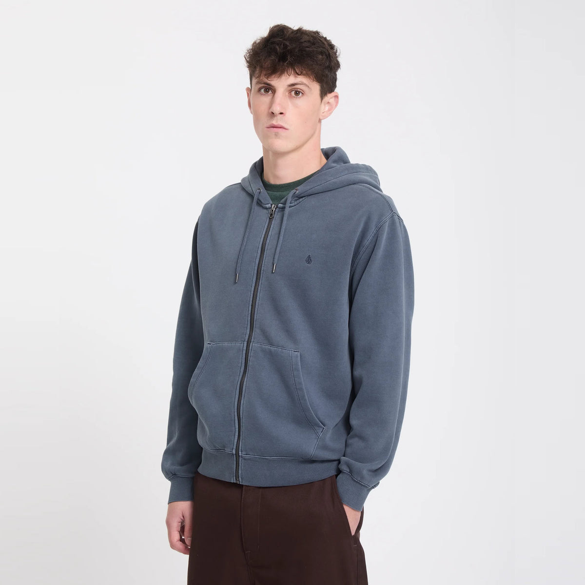 Volcom Single Stone PW Zip Hoodie Storm Blue