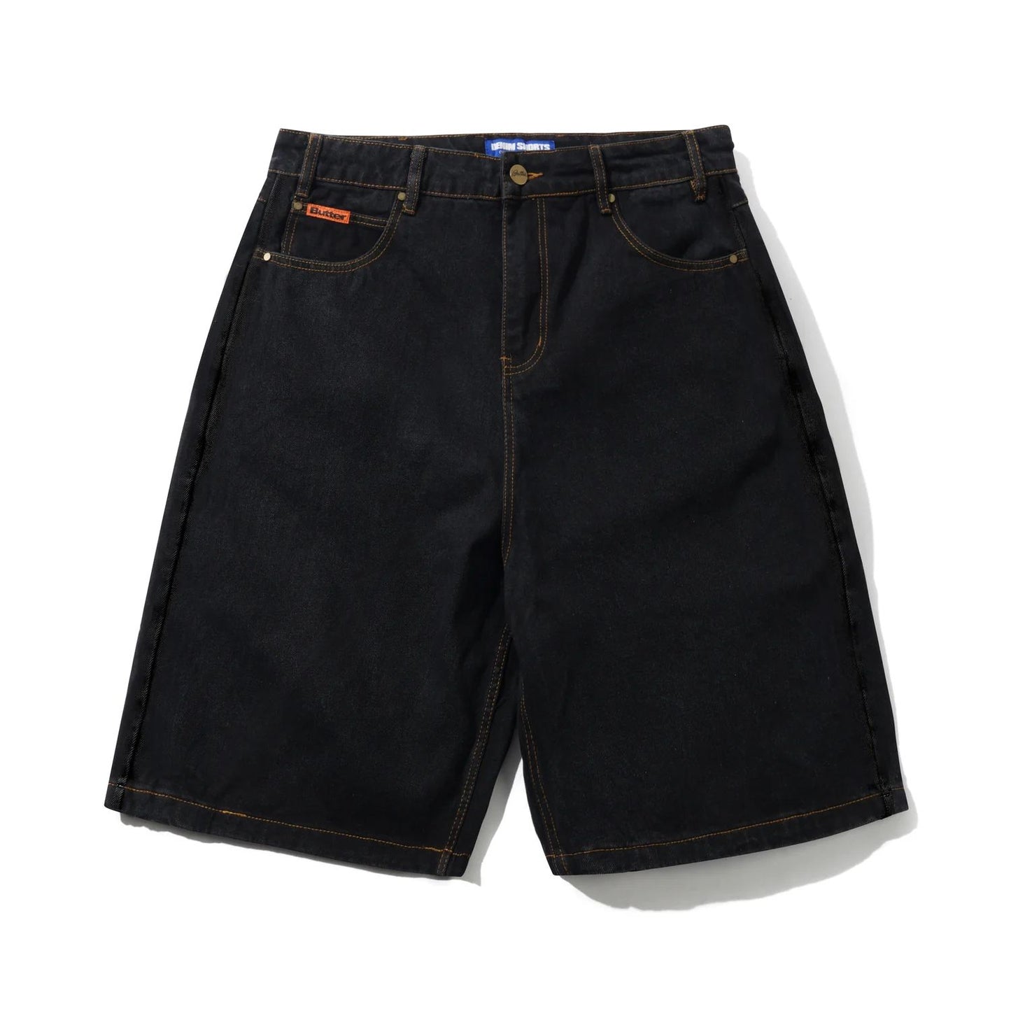 Butter Goods Baggy Denim Shorts Washed Black