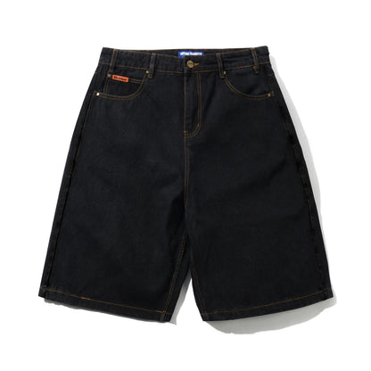 Butter Goods Baggy Denim Shorts Washed Black