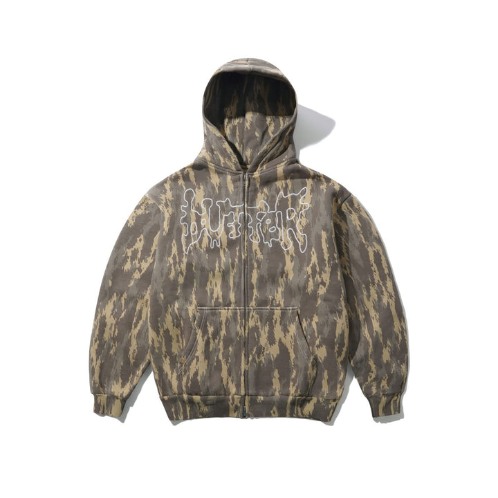 Butter Goods Blotch Zip-Thru Hoodie Washed Camo