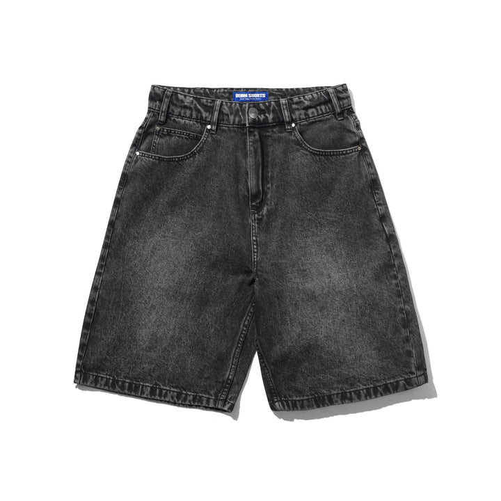 Butter Goods Drummer Baggy Denim Shorts Streaky Black