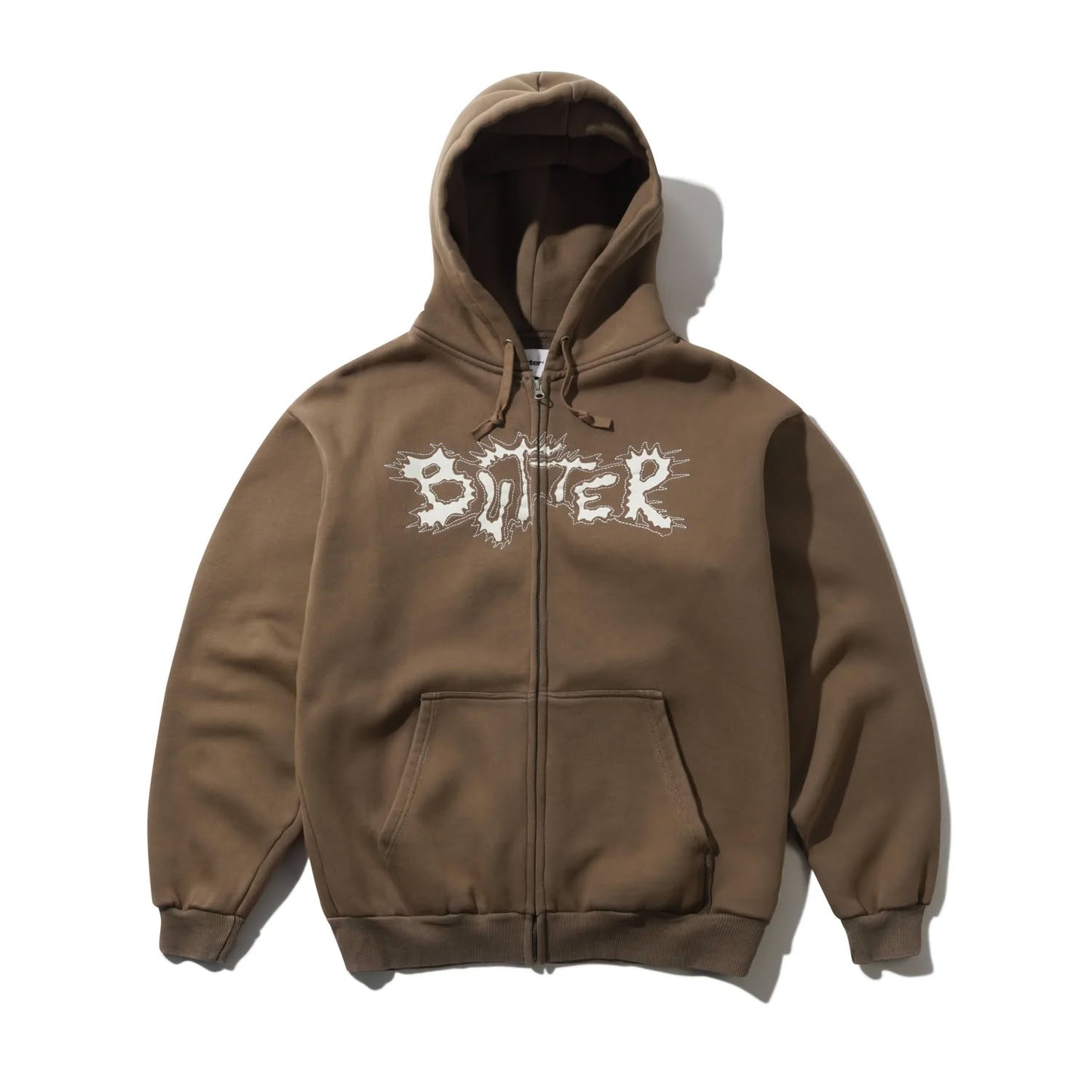 Butter Goods Eruption Zip-Thru Hoodie Chocolate