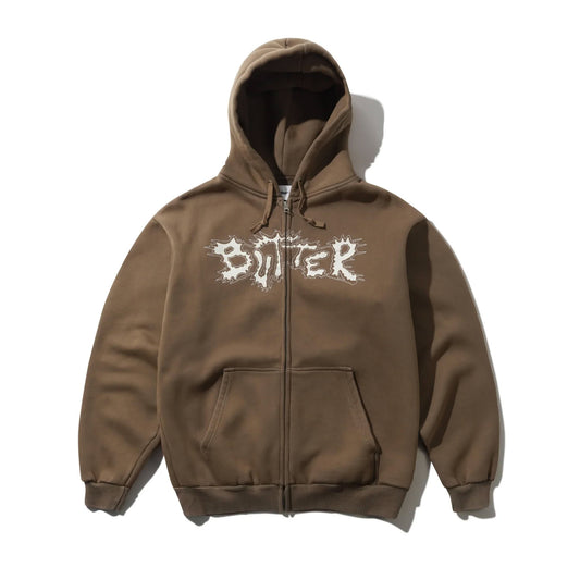 Butter Goods Eruption Zip-Thru Hoodie Chocolate