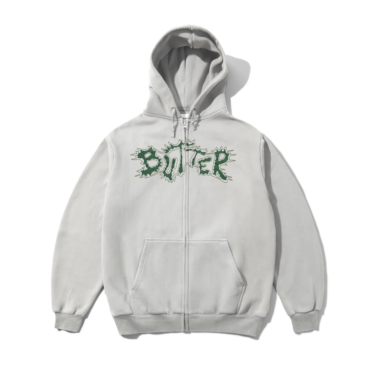 Butter Goods Eruption Zip-Thru Hoodie Grey