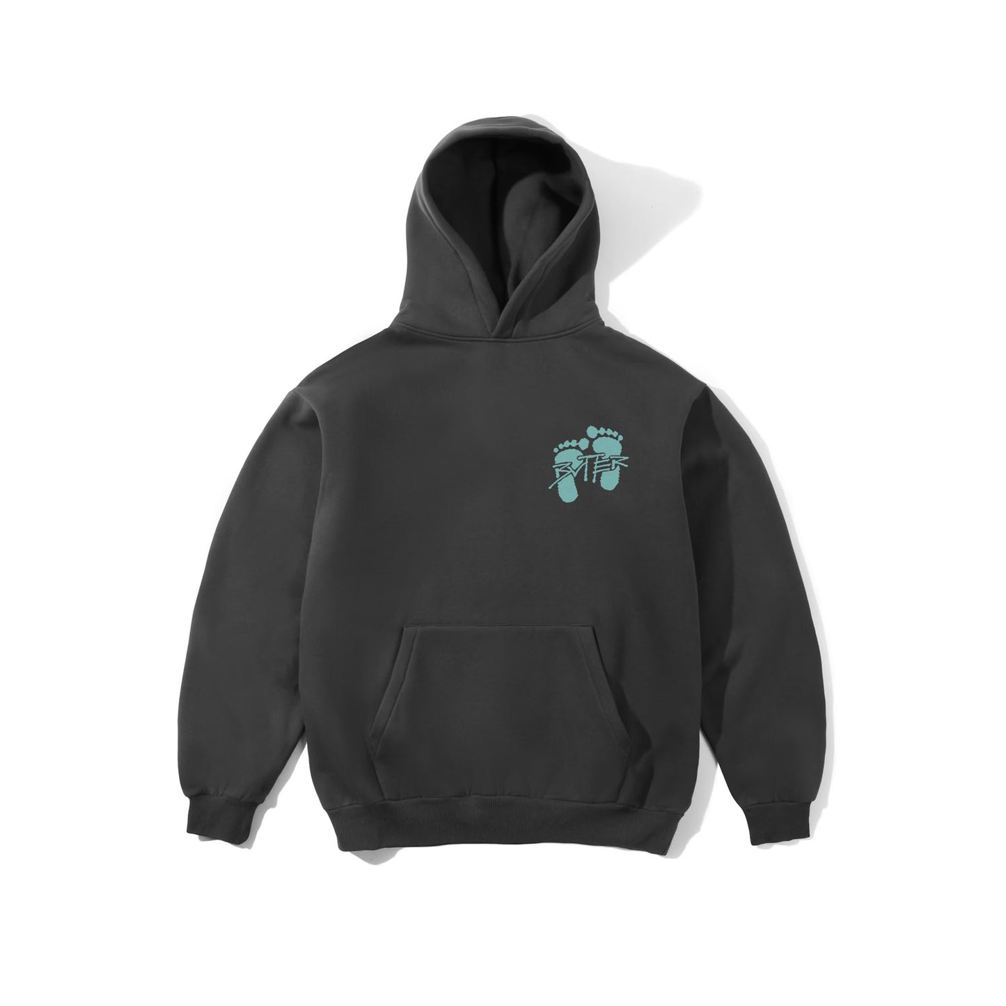 Butter Goods Footprints Pullover Hoodie Charcoal
