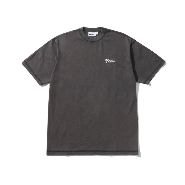 Butter Goods Jive Overlock Stitch T-Shirt Distressed Black