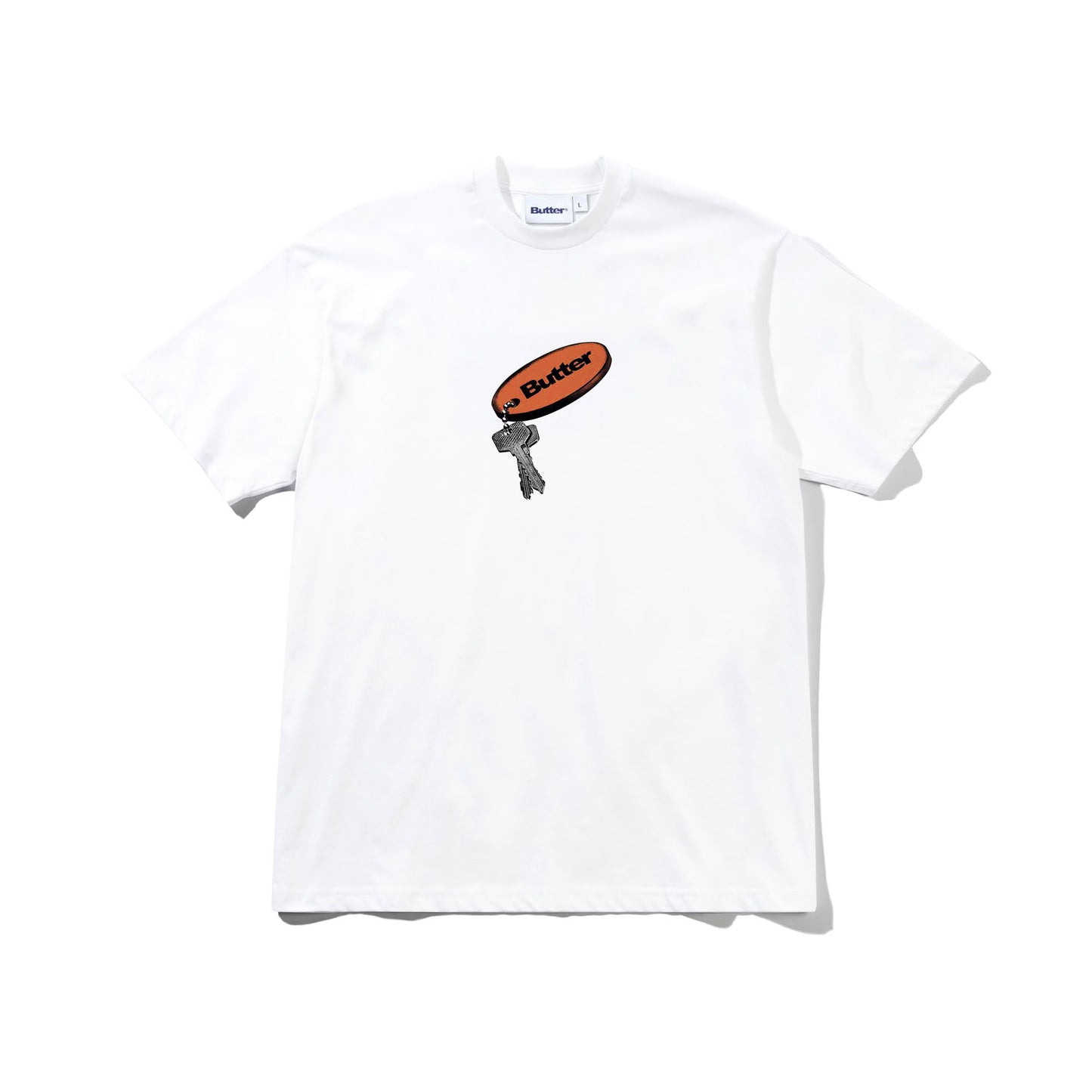 Butter Goods Key Chain T-Shirt White