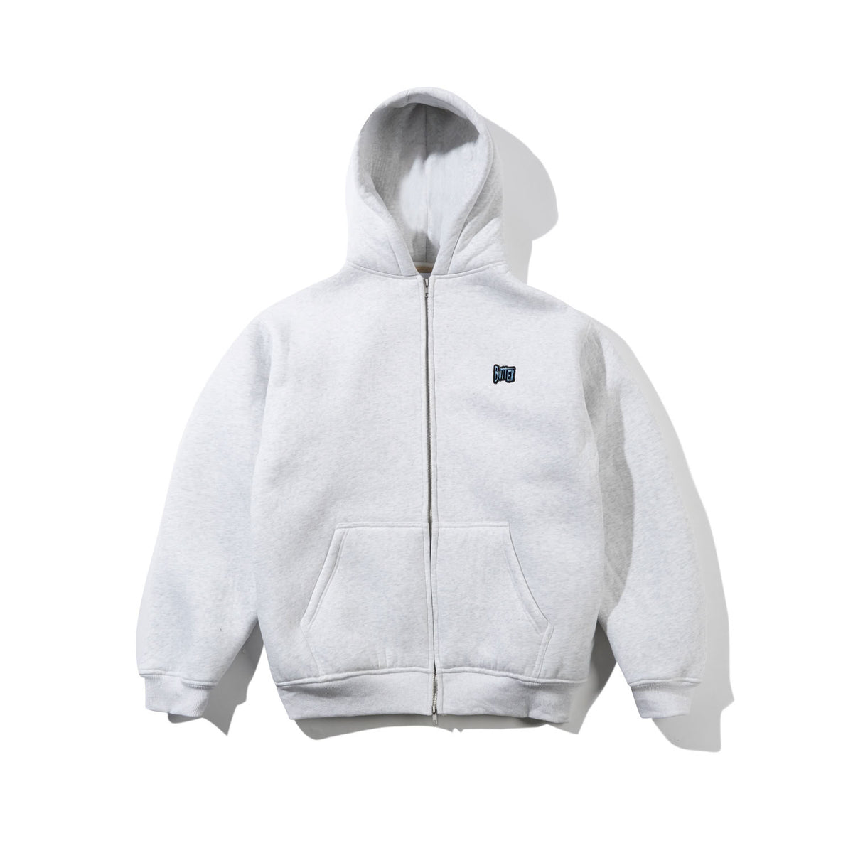 Butter Goods Pile Lined Zip-Thru Hoodie Ash