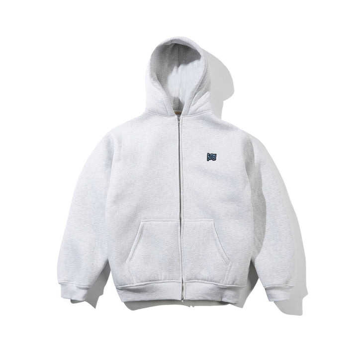 Butter Goods Pile Lined Zip-Thru Hoodie Ash