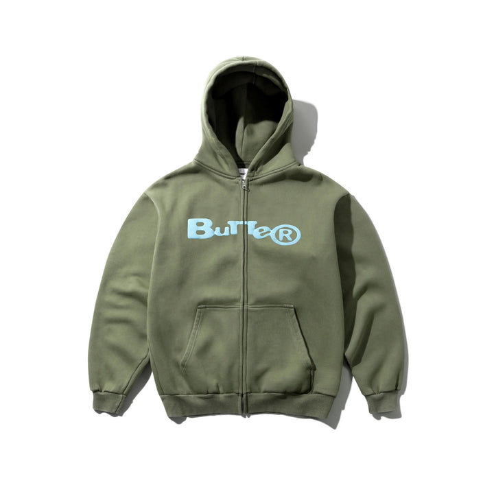 Butter Goods Registered Zip-Thru Hoodie Dull Army