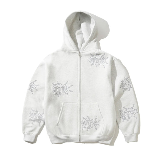 Butter Goods Roach Zip-Thru Hoodie Ash