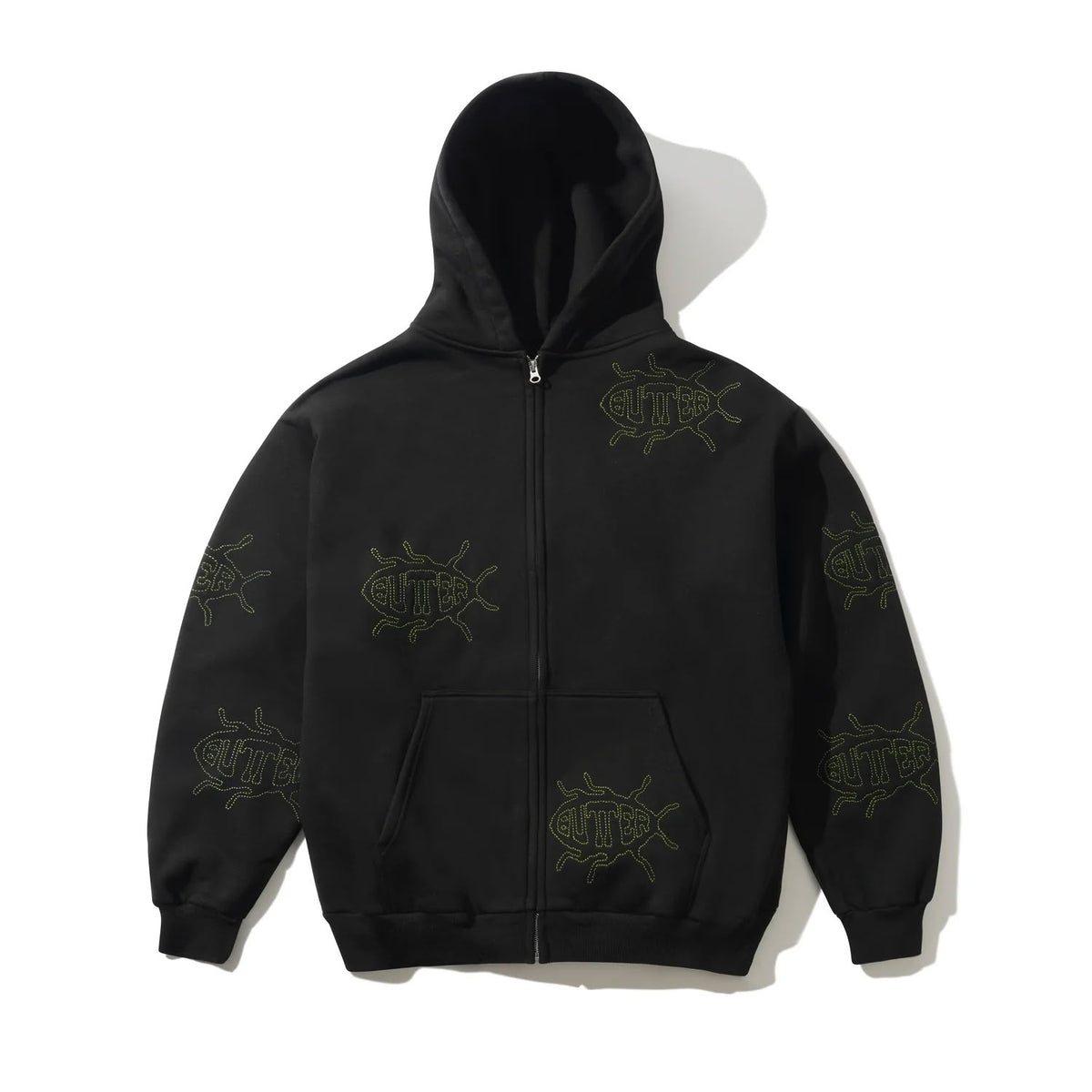 Butter Goods Roach Zip-Thru Hoodie Black