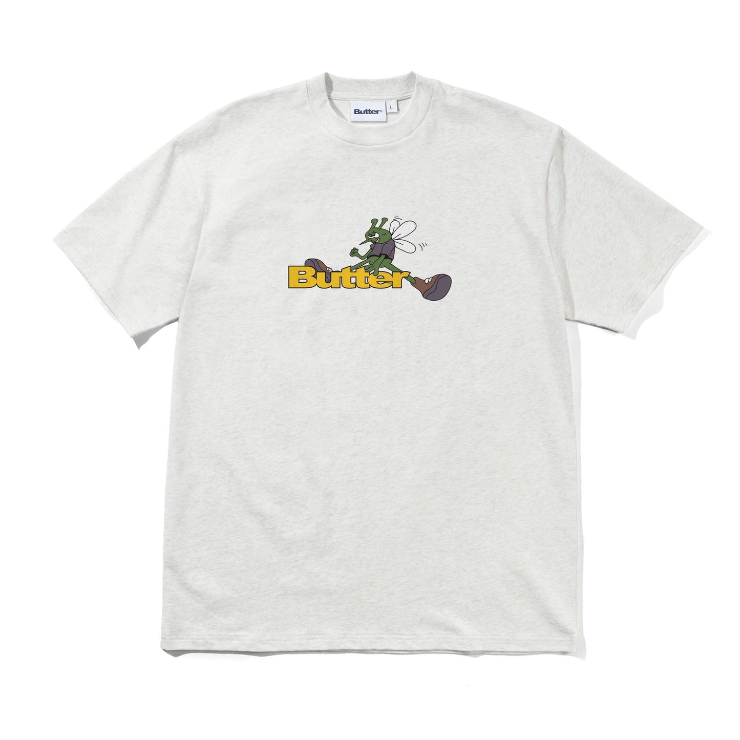 Butter Goods Skeeter Logo T-Shirt Ash Grey