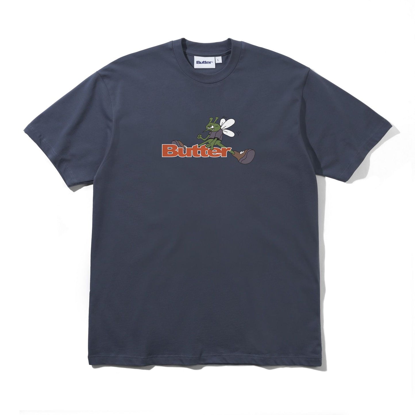 Butter Goods Skeeter Logo T-Shirt Steel Blue