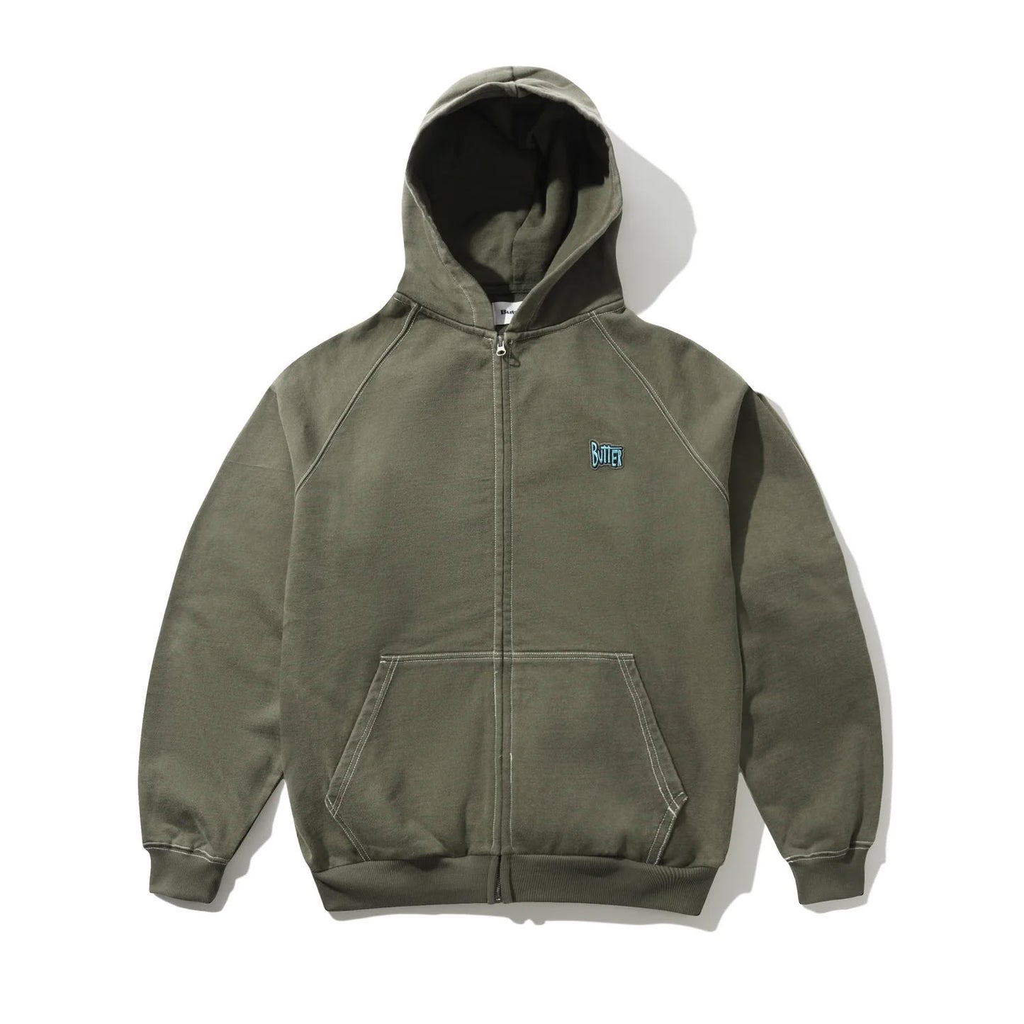 Butter Goods Sketch Zip-Thru Hoodie Army