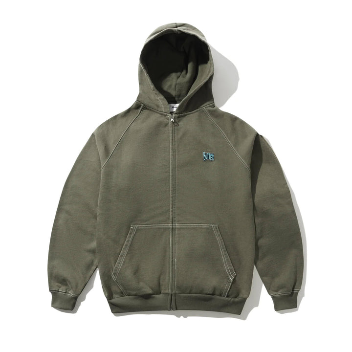 Butter Goods Sketch Zip-Thru Hoodie Army