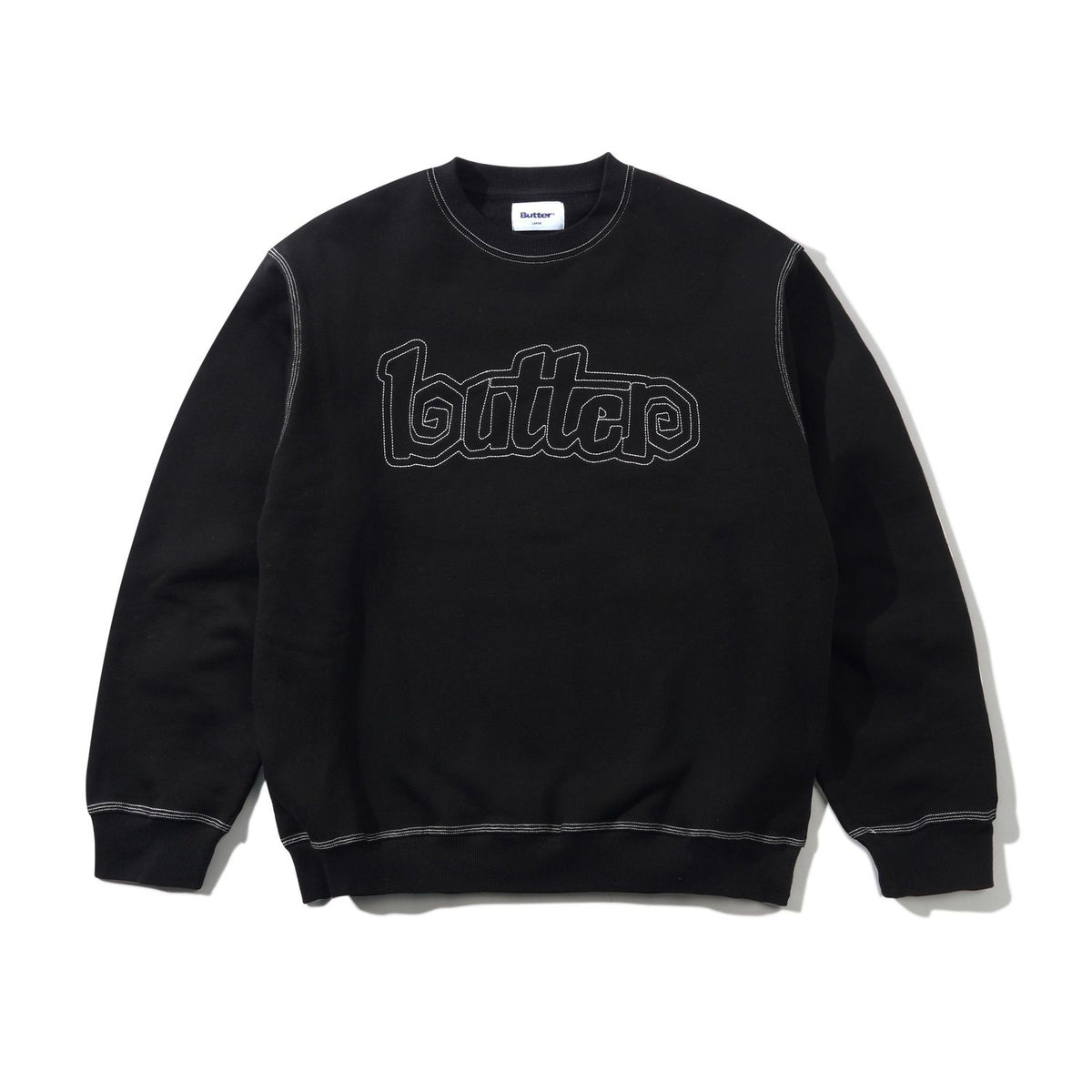 Butter Goods Swirl Crewneck Black