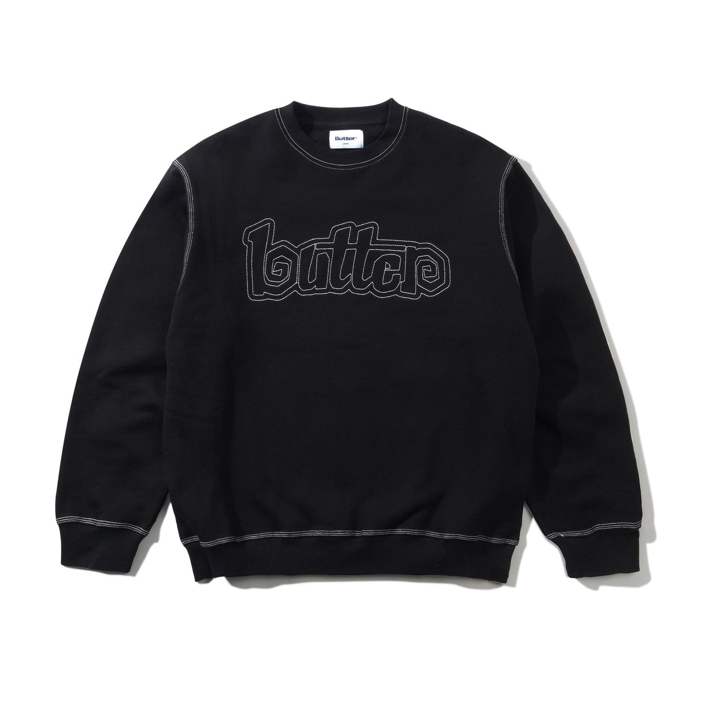 Butter Goods Swirl Crewneck Black