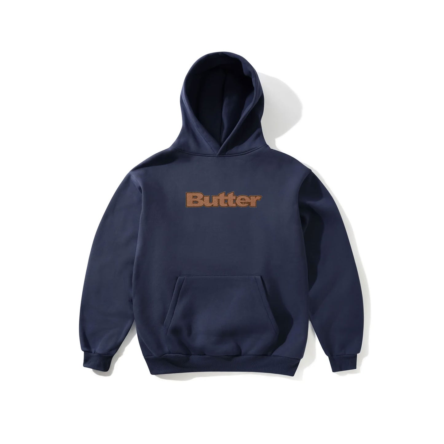 Butter Goods Textured Logo Pullover Hoodie Navy