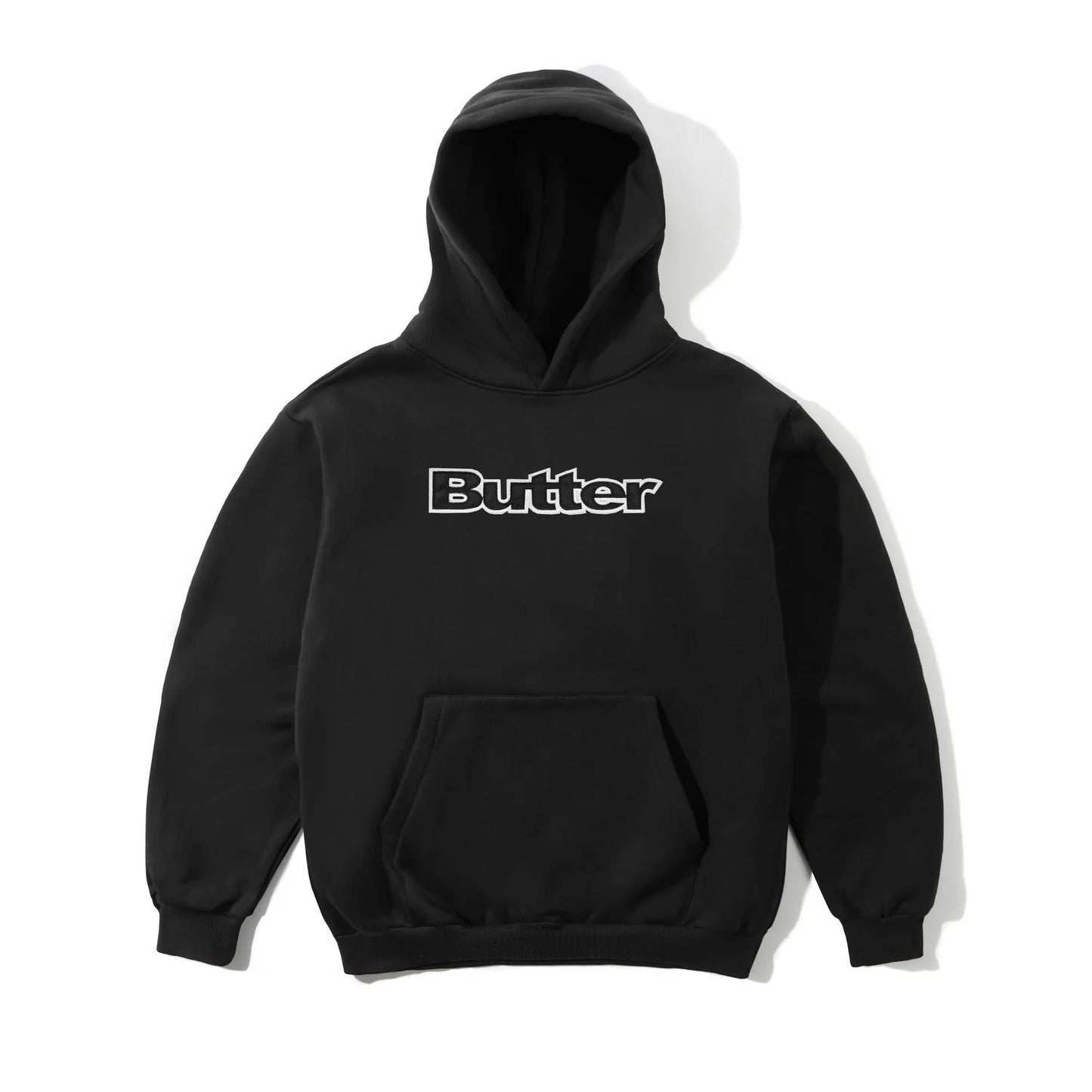 Butter Goods Satin Logo Applique Pullover Hood Black