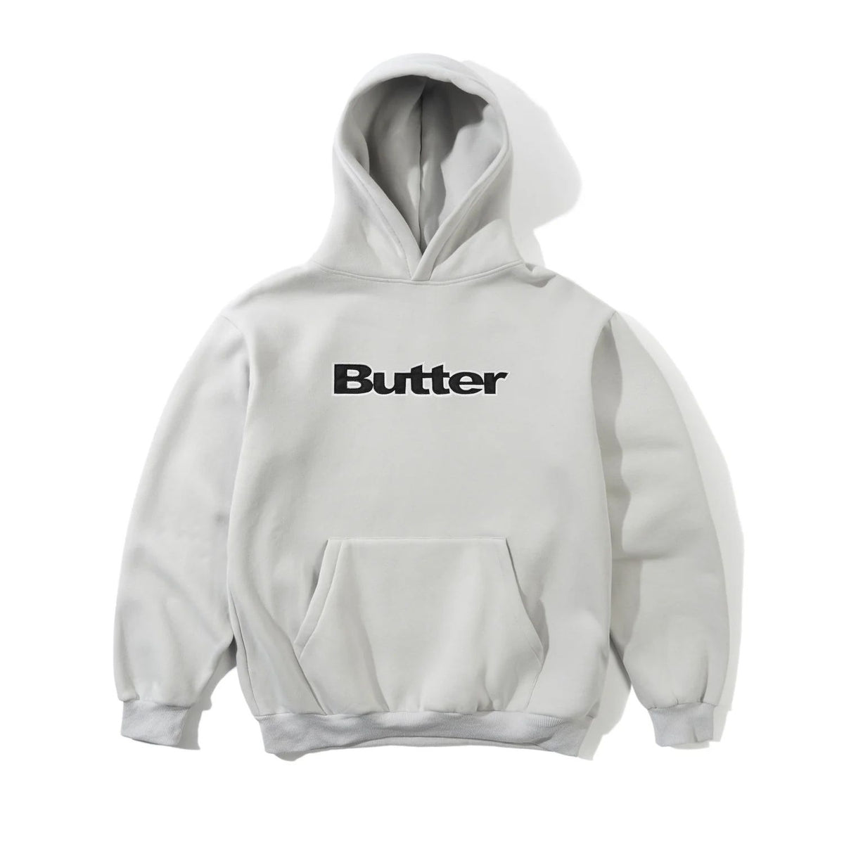 Butter Goods Satin Logo Applique Pullover Hood Cement