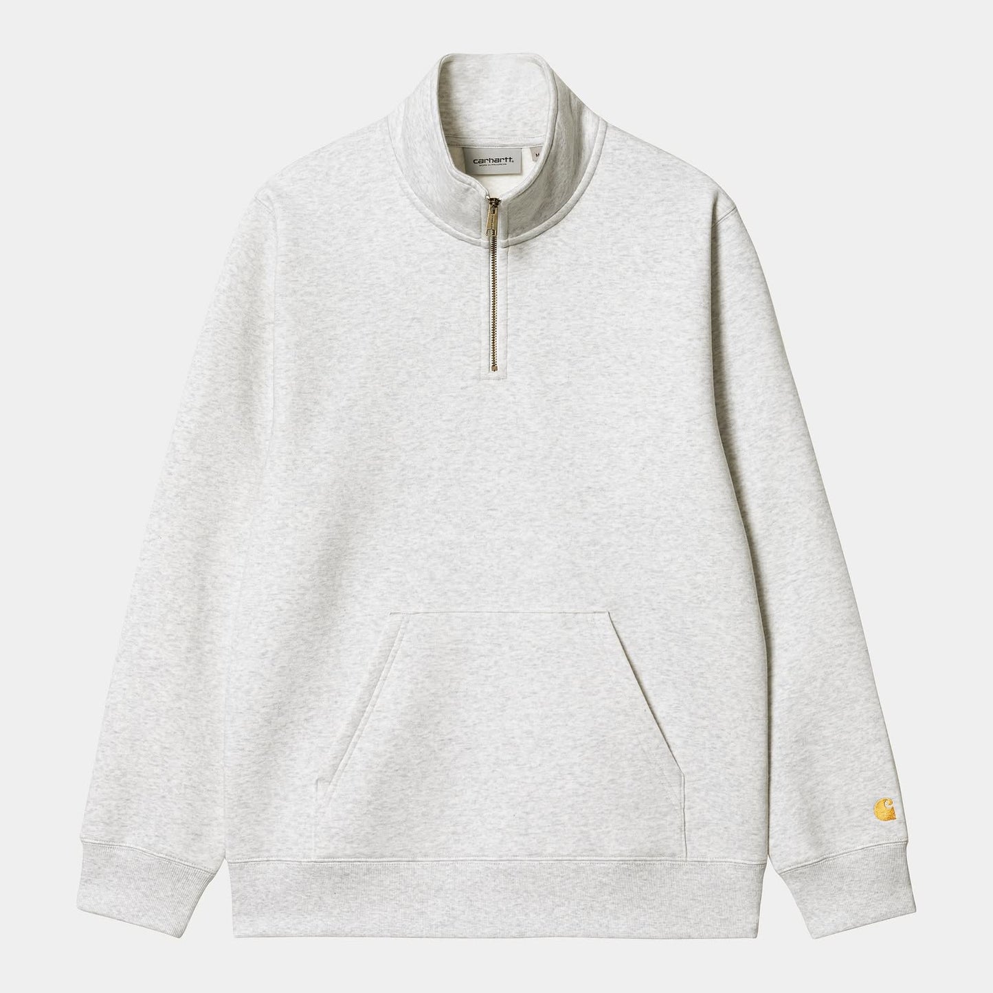 Carhartt WIP Chase Neck Zip Sweatshirt Ash Heather Gold