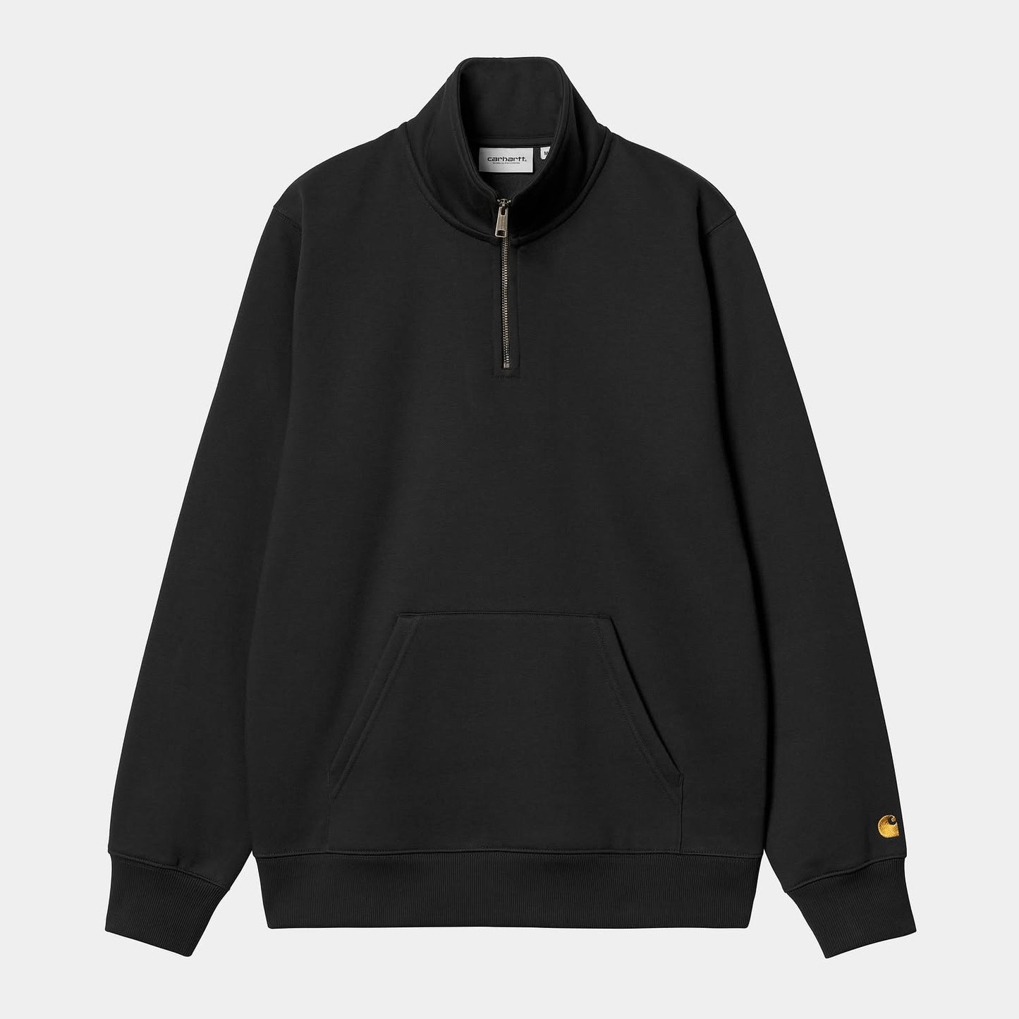 Carhartt WIP Chase Neck Zip Sweatshirt Black Gold
