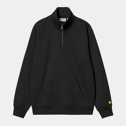 Carhartt WIP Chase Neck Zip Sweatshirt Black Gold