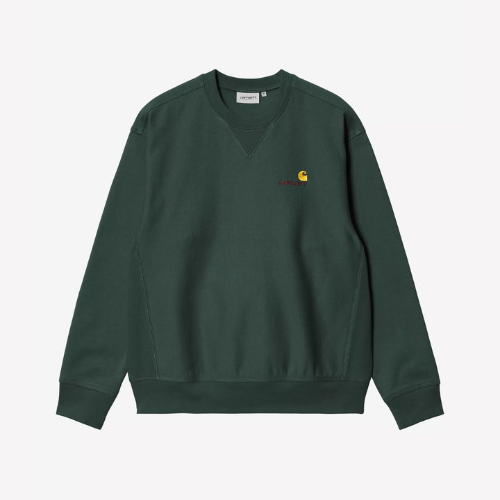 Carhartt WIP American Script Sweatshirt Kale Green