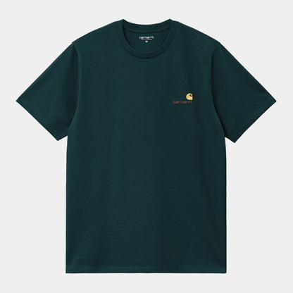 Carhartt WIP American Script T-Shirt Deep Lagoon