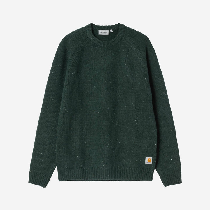 Carhartt WIP Anglistic Sweater Speckled Dark Scarab