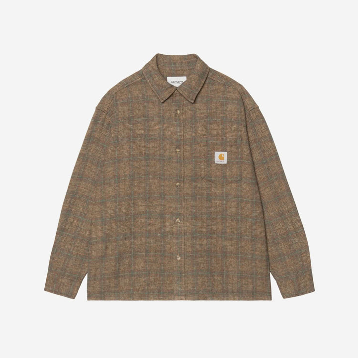 Carhartt WIP Bagley Shirt Bagley Check, Hamilton Brown