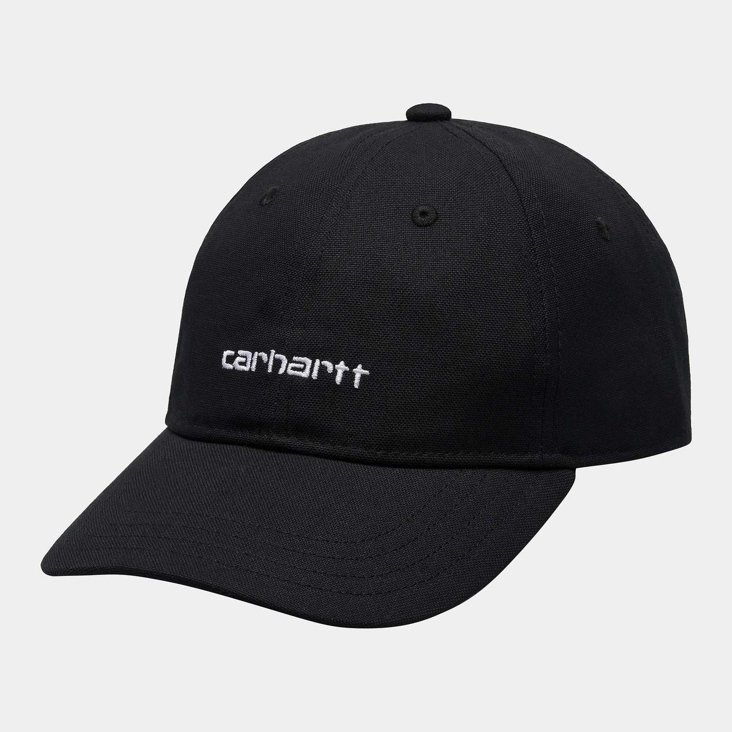 Carhartt WIP Canvas Script Cap Black White