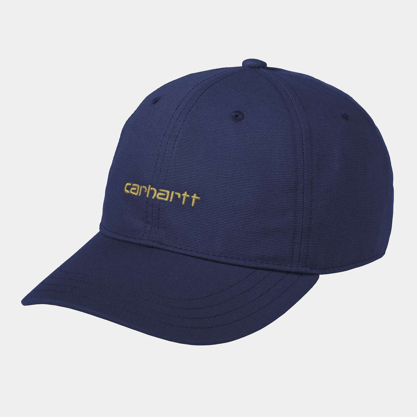 Carhartt WIP Canvas Script Cap Ink Air Yellow