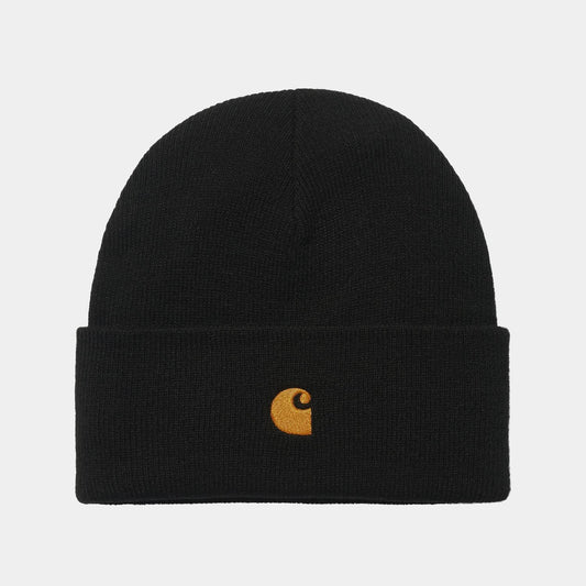 Carhartt WIP Chase Beanie Black Gold