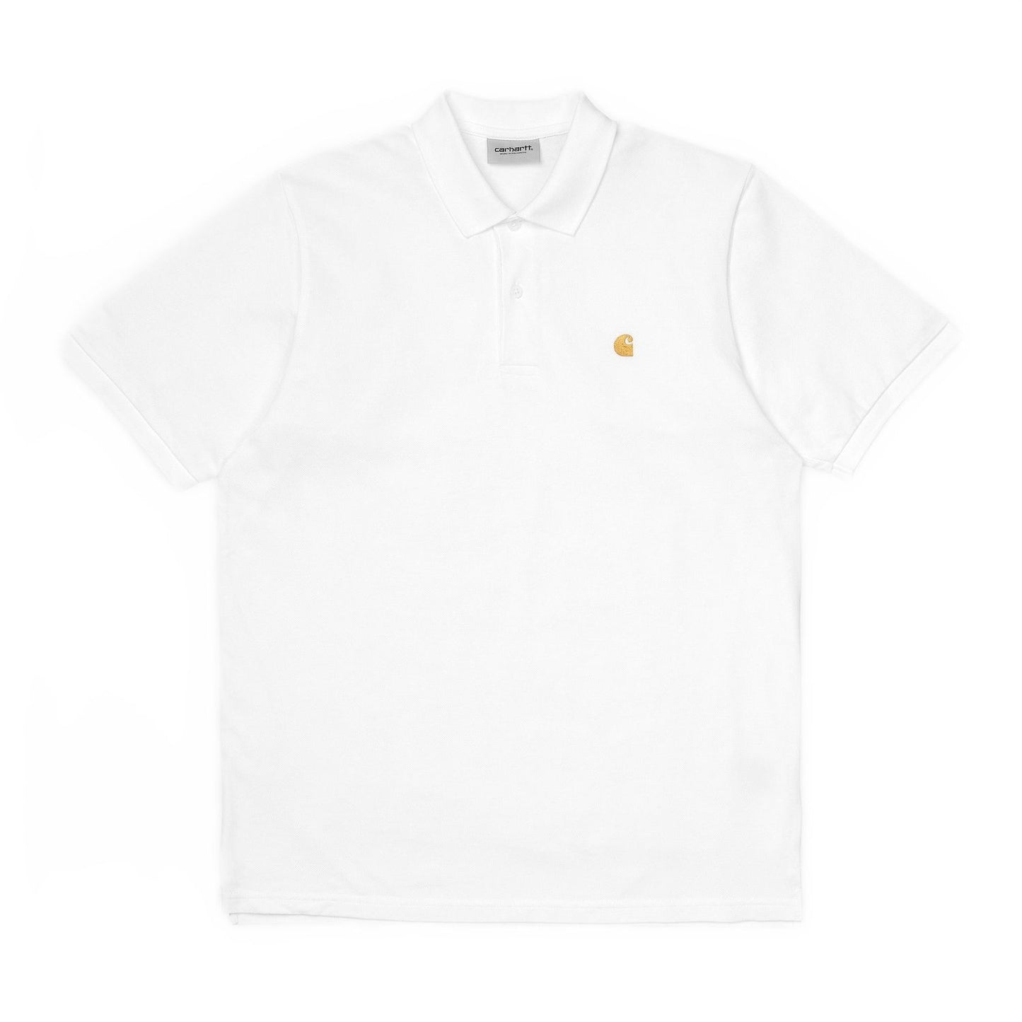 Carhartt WIP Chase Pique Polo White Gold