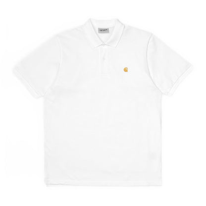Carhartt WIP Chase Pique Polo White Gold
