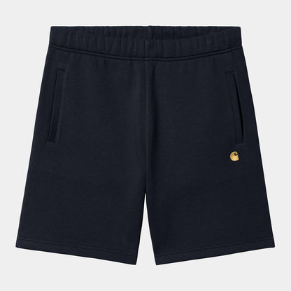 Carhartt WIP Chase Sweat Short Dark Navy Gold